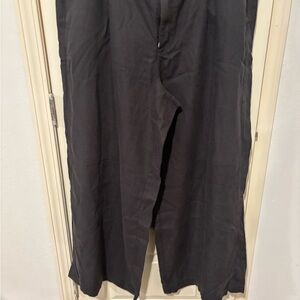 American Eagle Outfitters Black High-Rise Wide Leg Trousers